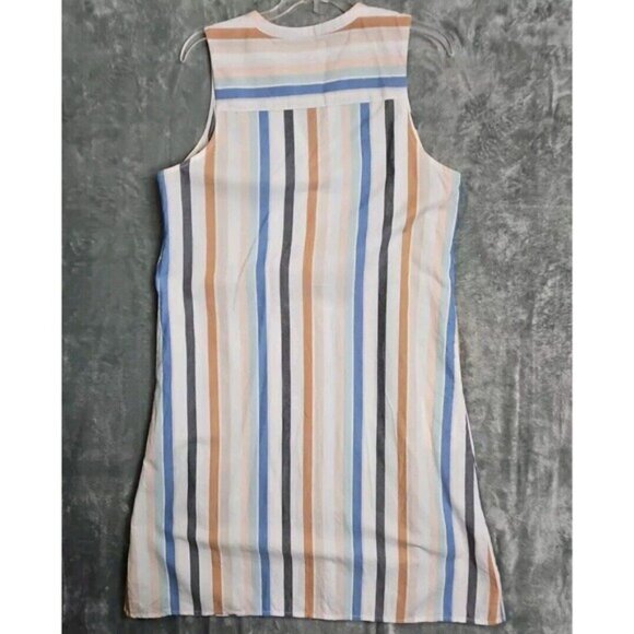A New Day Cotton Striped Shirt Dress Size S Womens  Sleeveless Pockets - Picture 7 of 9